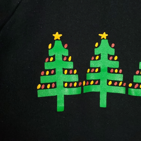 Vintage 80s 90s Jerzees Christmas Tree Crewneck Jerzees Sweatshirt Sweater Ugly - Picture 3 of 9